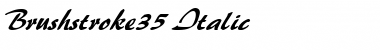 Brushstroke35 Italic Font