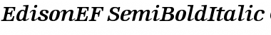 EdisonEF-SemiBoldItalic Font
