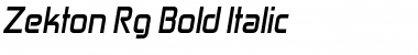 Zekton Rg Bold Italic