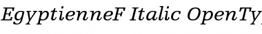 Egyptienne F 56 Italic Font
