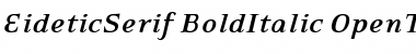 EideticSerif-BoldItalic Font