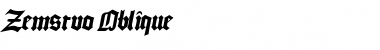 Zemstvo Oblique Font