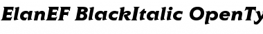 ElanEF BlackItalic Font