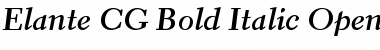 Elante CG Bold Italic