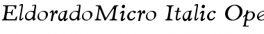 EldoradoMicro Italic Font