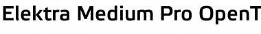 Elektra Medium Pro Font