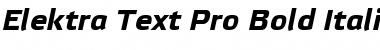 Elektra Text Pro Bold Italic Font