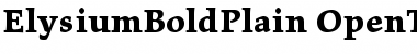 Elysium Bold Plain Font
