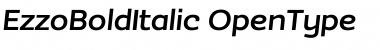 EzzoBoldItalic Regular Font