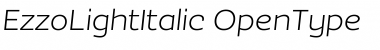 EzzoLightItalic Font