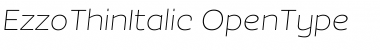 EzzoThinItalic Regular Font