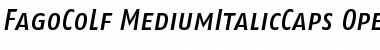 FagoCoLf MediumItalicCapss Font