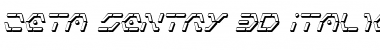 Zeta Sentry 3D Italic Font
