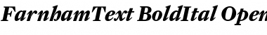 FarnhamText-BoldItal Regular Font