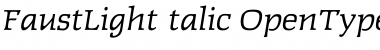FaustLightItalic Regular Font