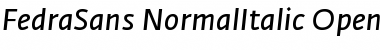 Fedra Sans Normal Italic Font