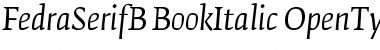 FedraSerifB BookItalic Font