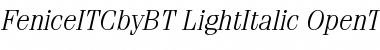 ITC Fenice Light Italic Font