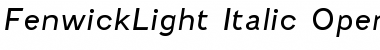 Fenwick Light Italic Font