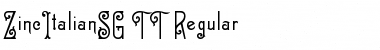 ZincItalianSG TT Regular Regular Font