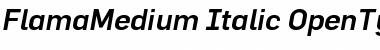 FlamaMedium Italic Font