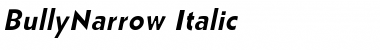 BullyNarrow Italic Font