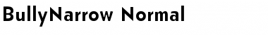 BullyNarrow Normal Font