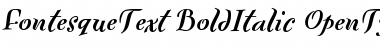 FontesqueText-BoldItalic Regular Font