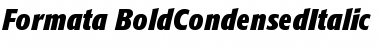 Formata Bold Condensed Italic Font