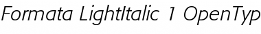 Formata Light Italic Font