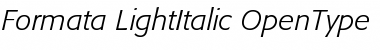 Formata Light Italic Font