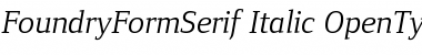 FoundryFormSerif Italic