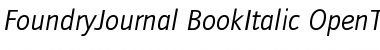 FoundryJournal-BookItalic Regular Font