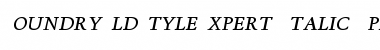 FoundryOldStyleExpert Italic Font