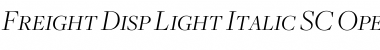 Freight Disp Light Italic SC