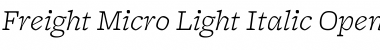 Freight Micro Light Italic