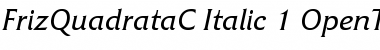 FrizQuadrataC Italic Font
