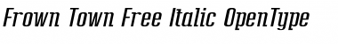 Frown Town Free Italic Font