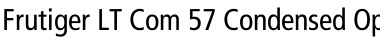 Frutiger LT Com 57 Condensed Font