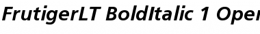 Frutiger LT 66 Bold Italic Font