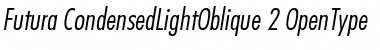 Futura Light Condensed Oblique Font