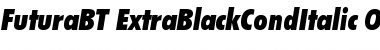 Futura Extra Black Condensed Italic Font