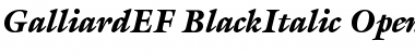 GalliardEF-BlackItalic Regular Font
