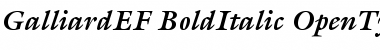 GalliardEF-BoldItalic Regular Font