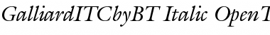 ITC Galliard Italic Font