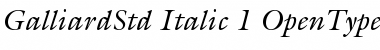 ITC Galliard Std Italic