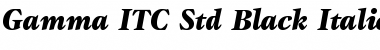 Gamma ITC Std Black Italic Font