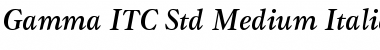 Gamma ITC Std Medium Italic Font