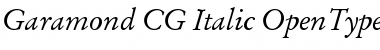 Garamond CG Italic