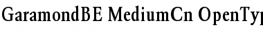 Garamond BE Medium Condensed Font